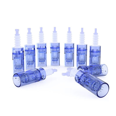 12-Pin Microneedle Replacement Cartridges – 10 Pack for Dr. Pen A6
