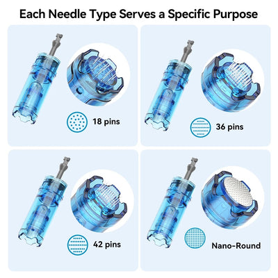 Round Nano Microneedle Replacement Cartridges (Smart Chip) – 10-Pack for Dr. Pen M9